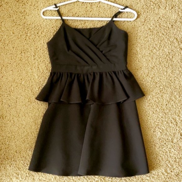 Milly Minis Italian Cady Tara Dress Black Size Girls 14 - Picture 2 of 7